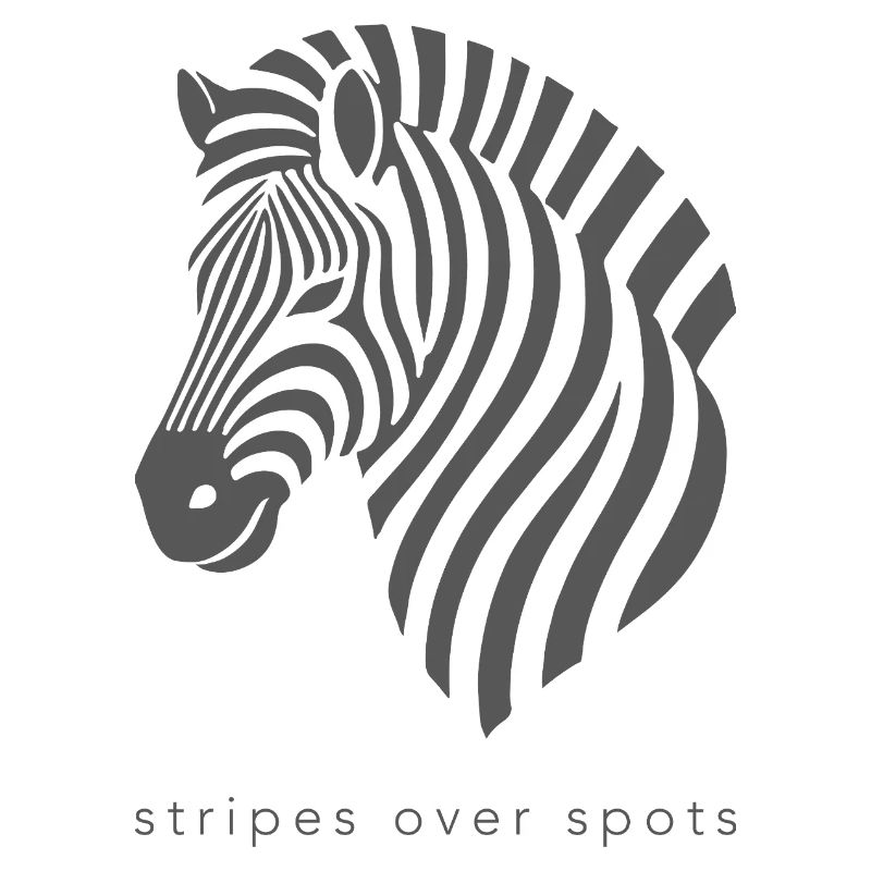 Zebra stripes over spots funny minimalist grey