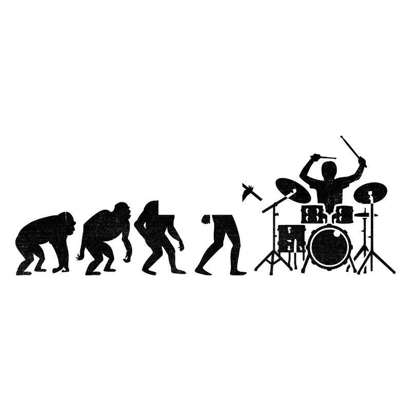 Drummer Evolution Drum Music Lover Drumming Drumme