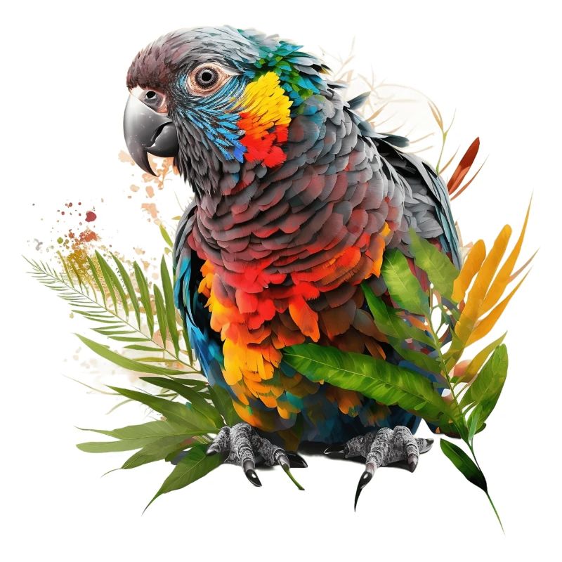 Perroquet coloré dans la conception d’art splash - pour tout le monde