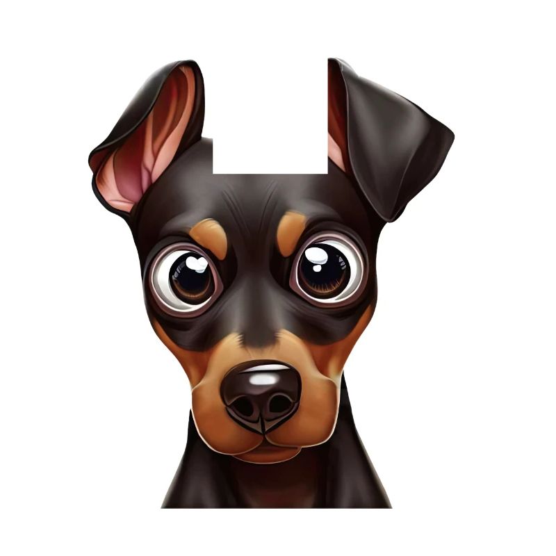 Lovable Doberman Pinscher Sketch