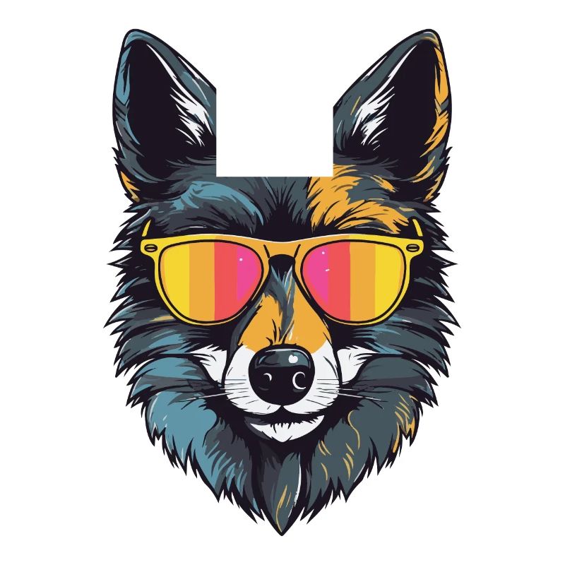 Wolf Kopf Porträt Cool