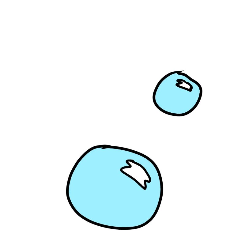 Bulles de savon cercles forme eau bleu