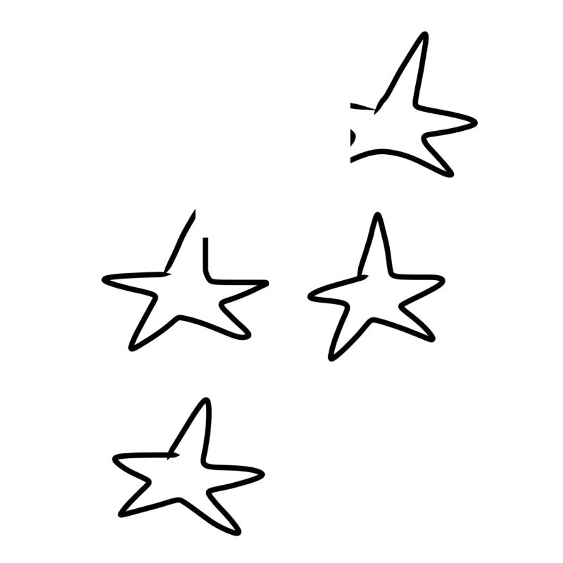 Four Star Symbol Shape Pattern