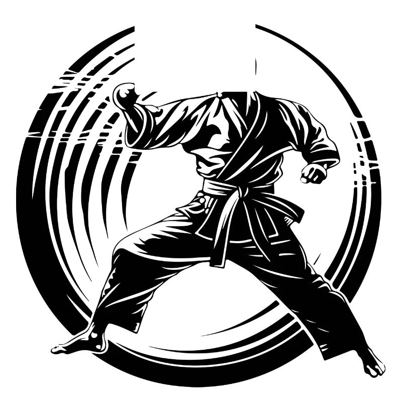 Silhouette de karaté