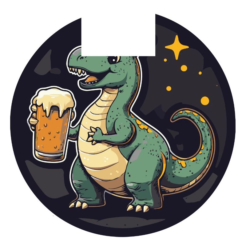 Dinosaurier brontosaurus Bier Comic