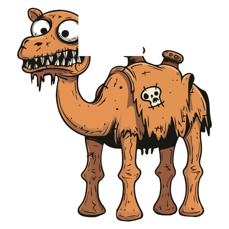 Kamel Halloween Comic Lustig