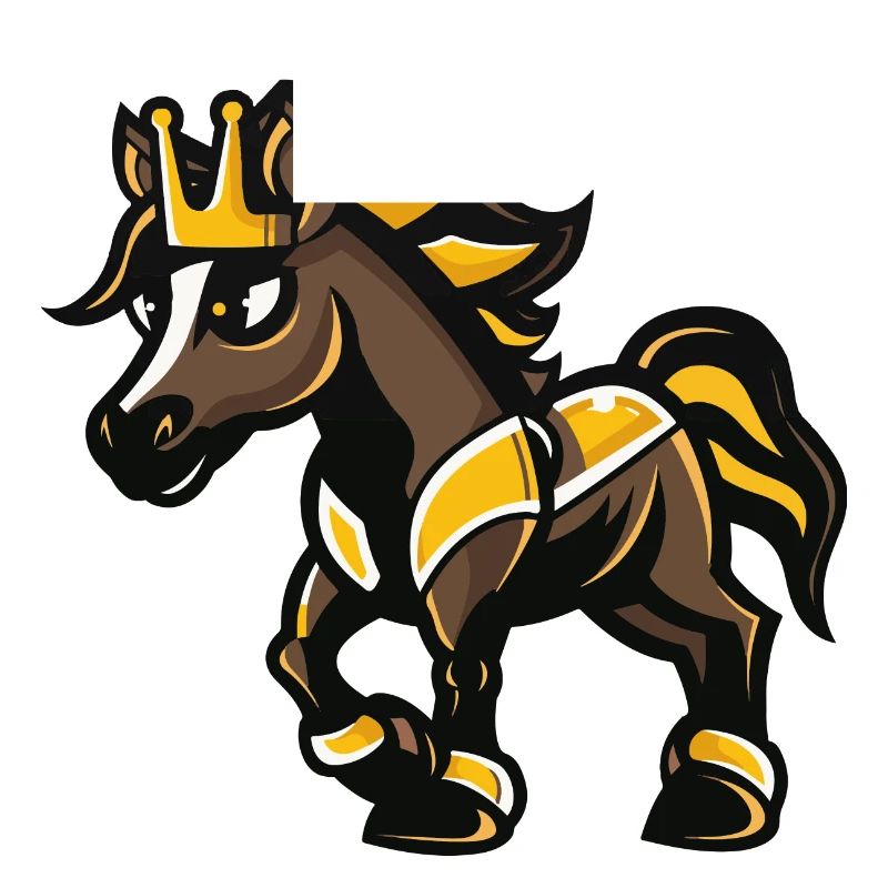 Couronne de bande dessinée de cheval