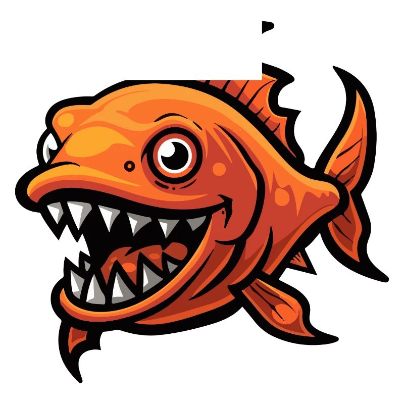 Bande dessinée de poisson piranha
