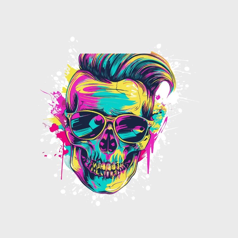 Techno Skull Party Coiffure