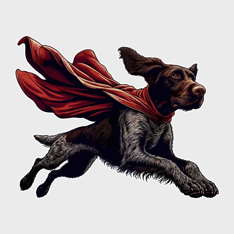 Super Dog German Wirehaired DD Pointer Gift