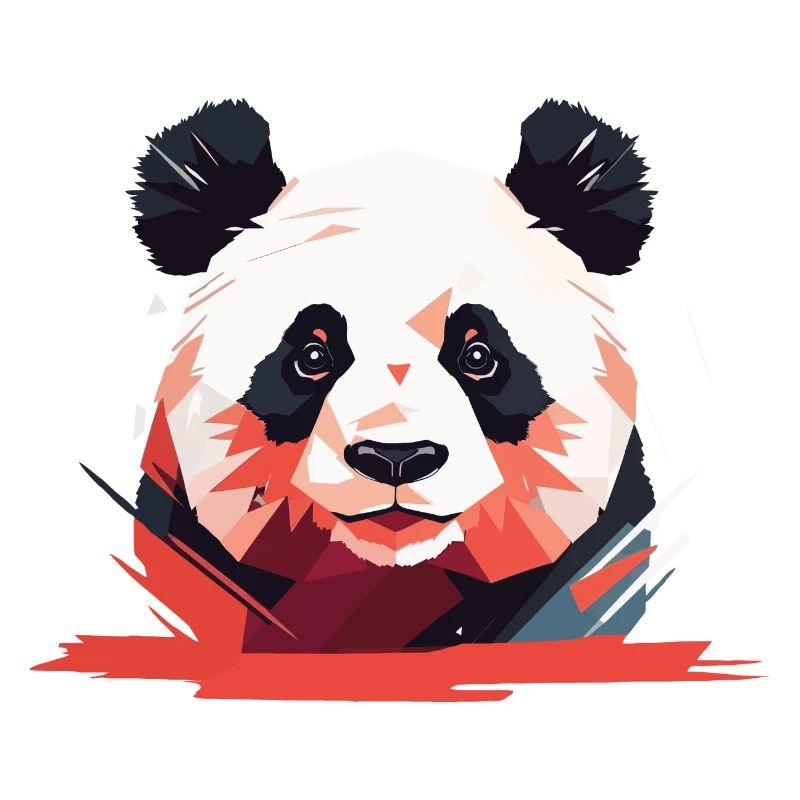 Urban Panda Poly Art Panda Bear Polygons Design