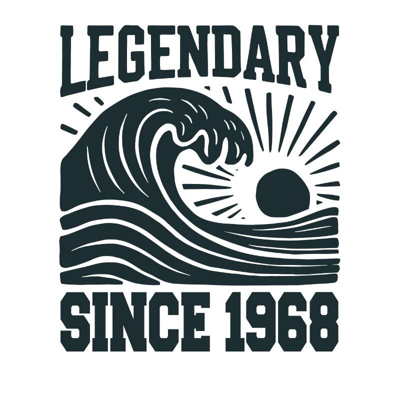 Legendary since 1968 Birthday Wave