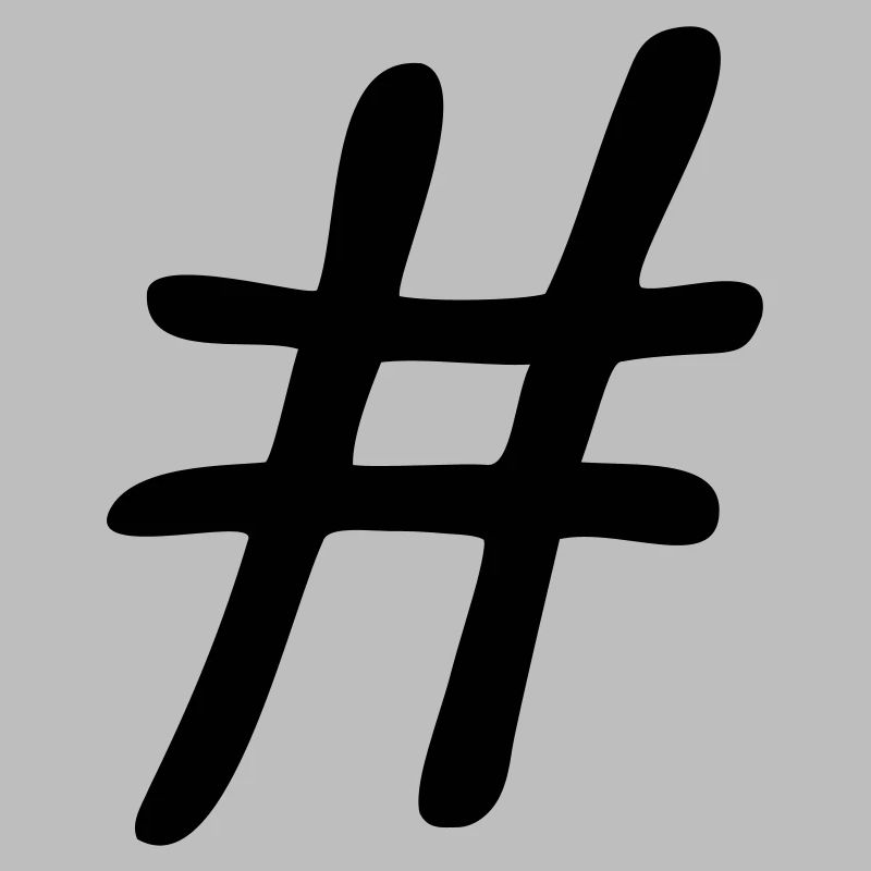 Hashtag symbol design