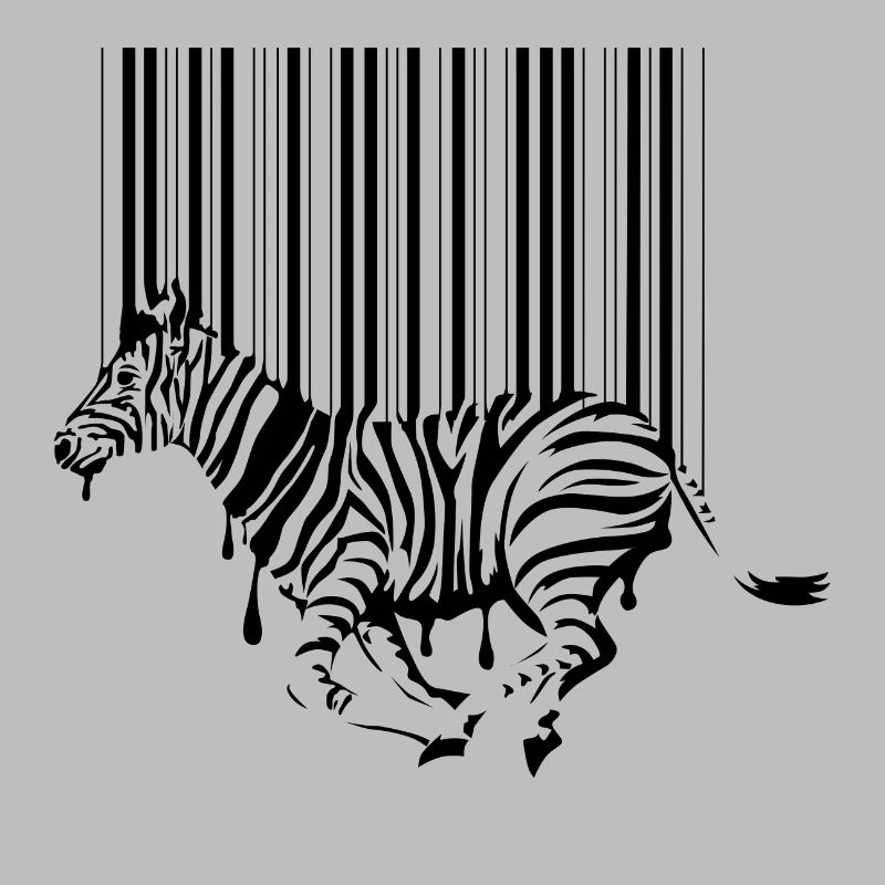 Zebra Barcode Banksy drôle d'esprit QR Code idée