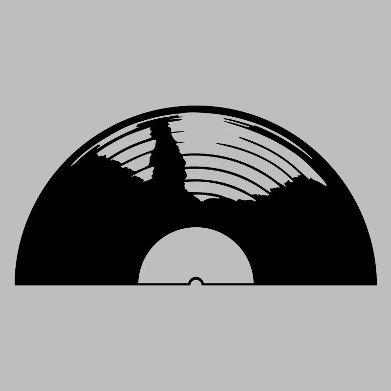 Retro halbe Vinyl Schallplatte