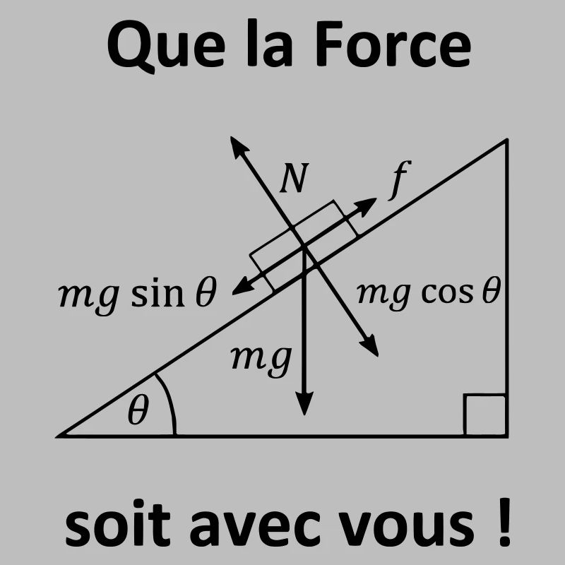 Que la Force soit avec vous T shirt humour maths