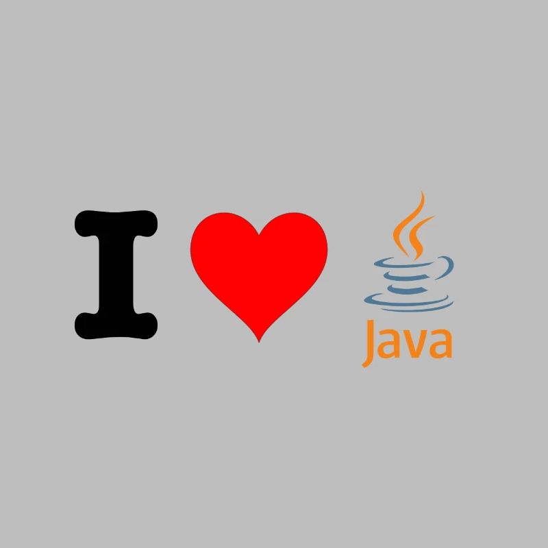 J'aime java | Thème du fan de programmeur | blanc