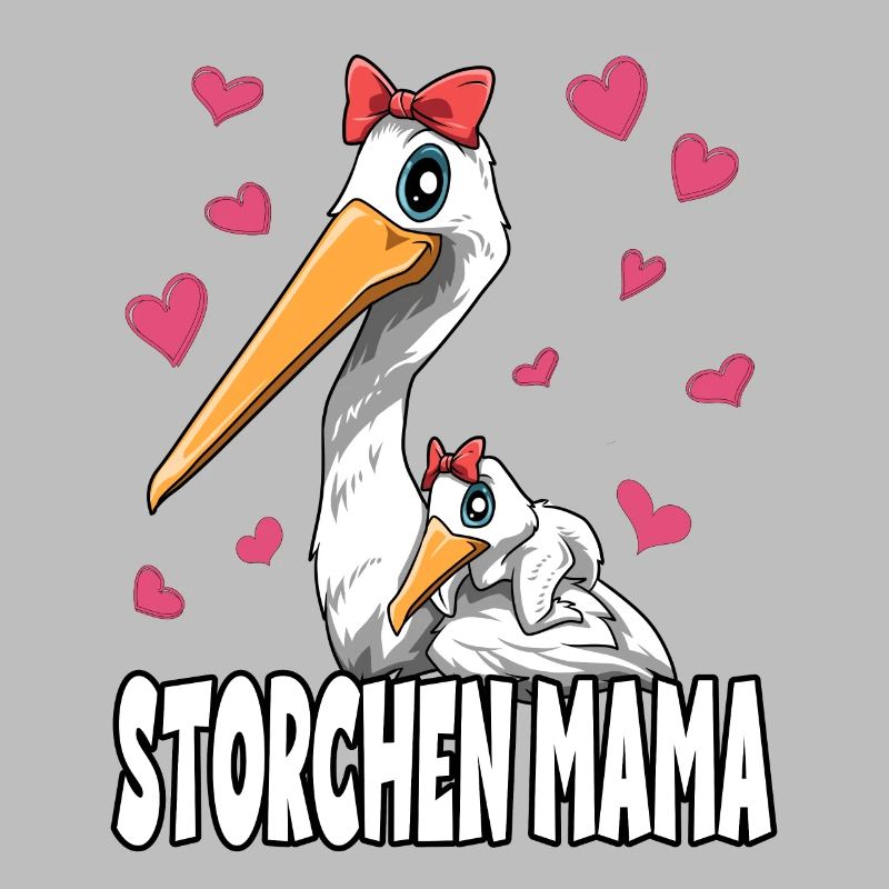 Strochen Mama Muttertag Mom Mutter Storch