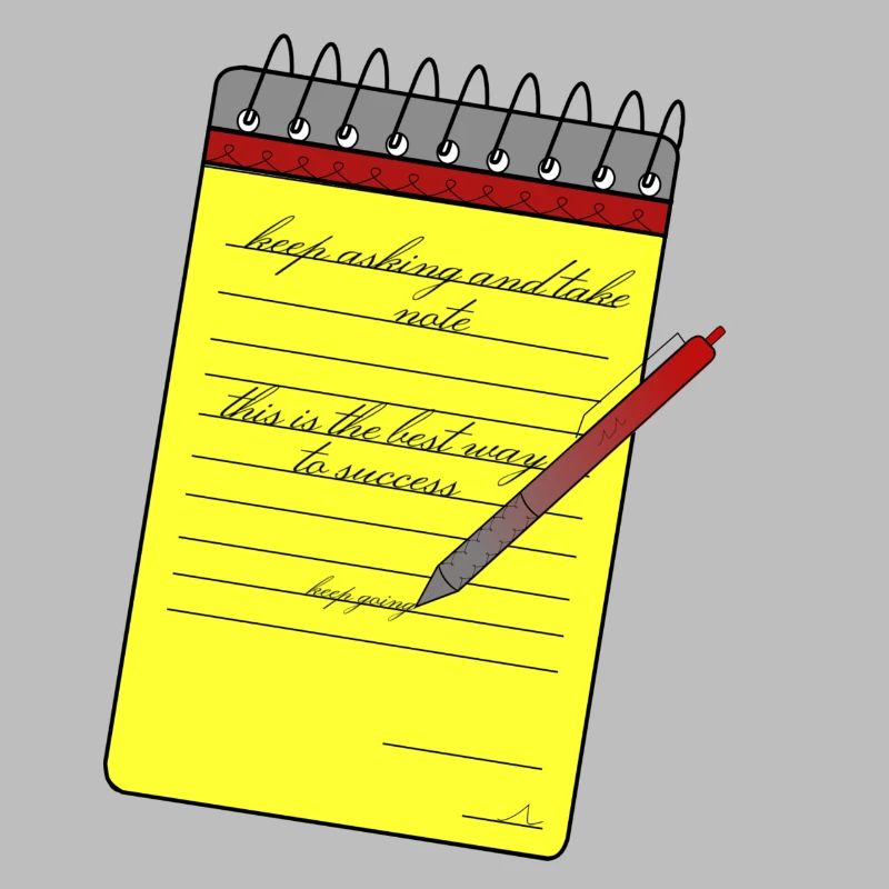 Notepad and pencil
