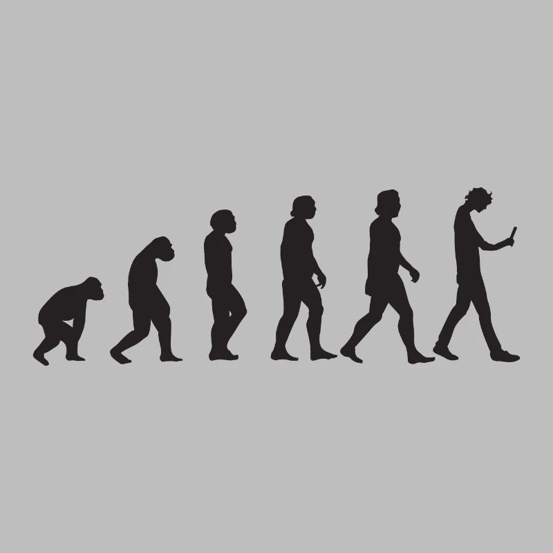 Human evolution to phone addiction