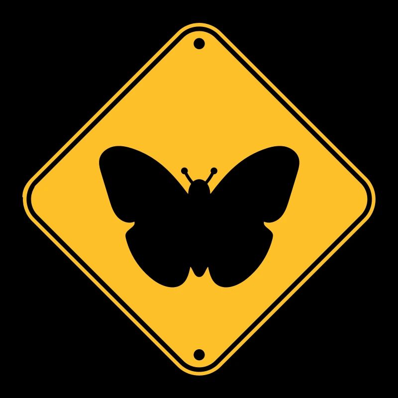 butterfly caution caution note shield zone