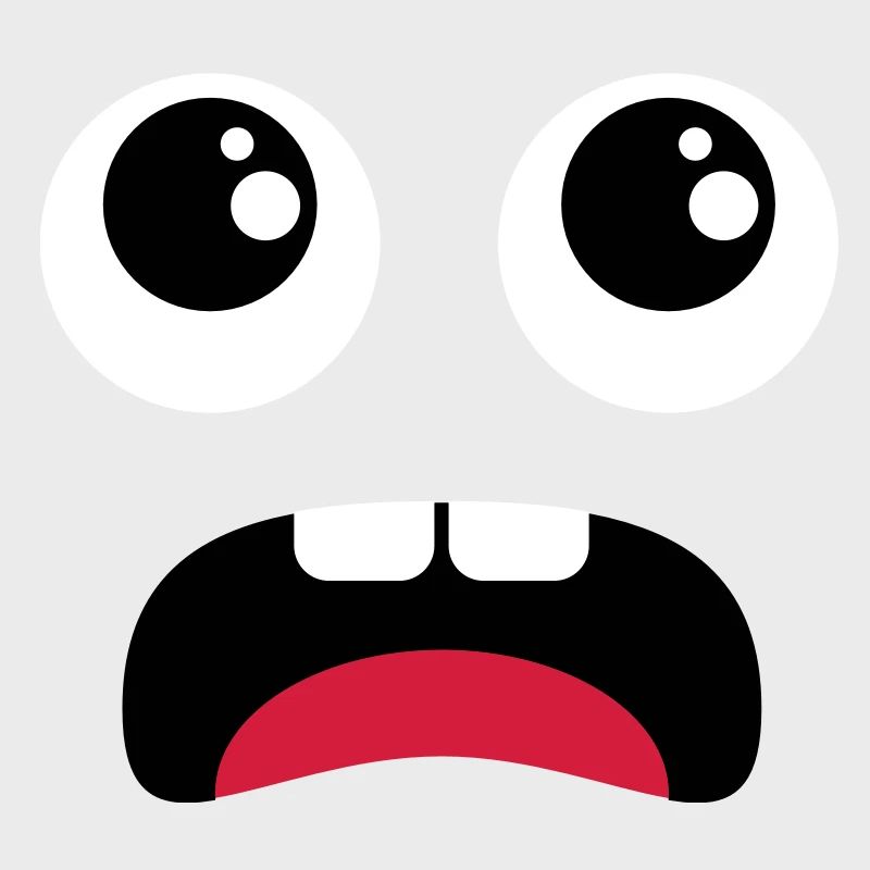 Terrified face - Comic