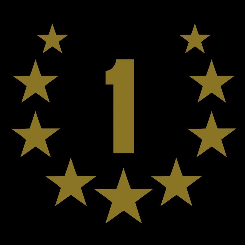 Die Nummer eins 1 Der Gewinner mit Sterne