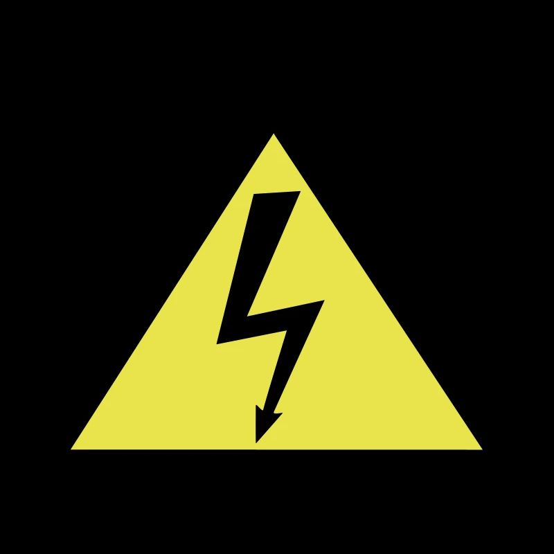 Schild Strom Blitz Hochspannung