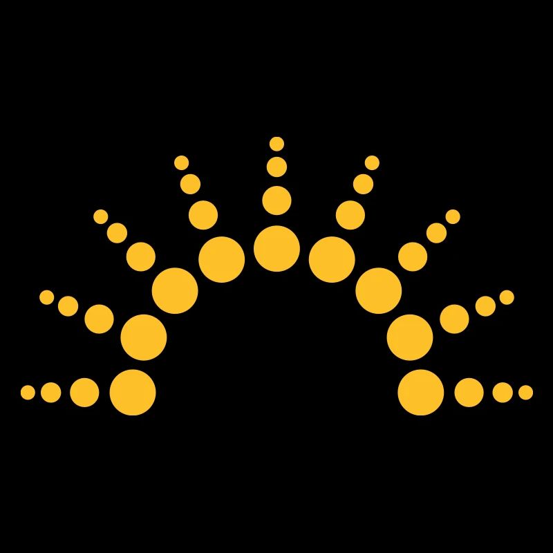 Demi-cercle cercles points logo Sun