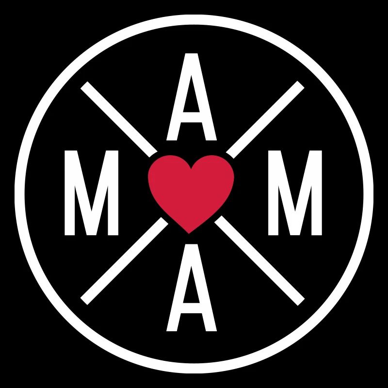 Mama Kreis mit Herz / Farbwechsel
