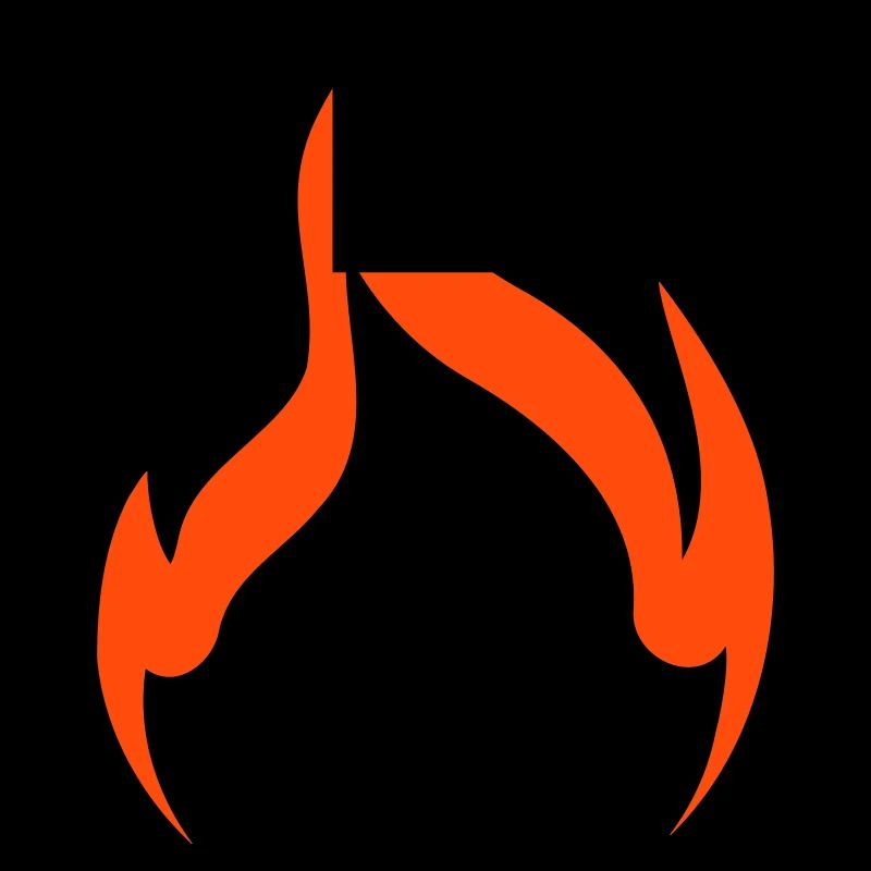 Contour de flamme de feu simple