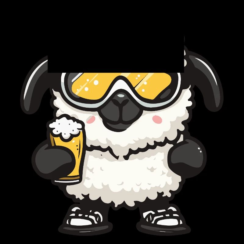 Schaf Apres Ski Bier Comic