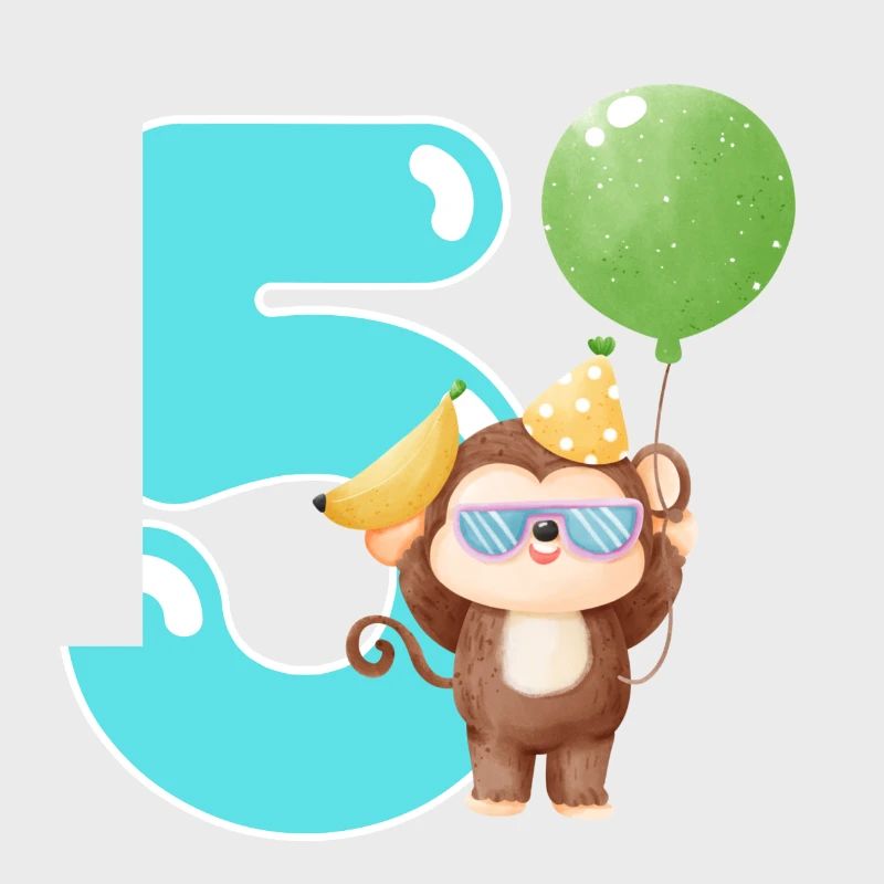 5ème anniversaire. Cadeau d’anniversaire de 5 ans