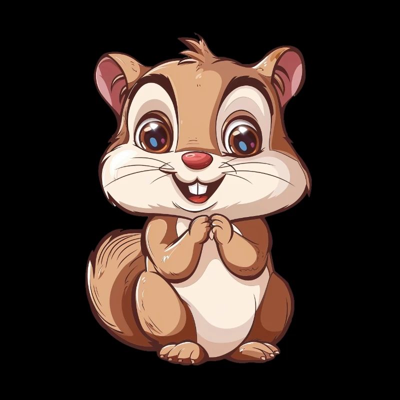Niedliches Lächelndes Eichhörnchen Motiv