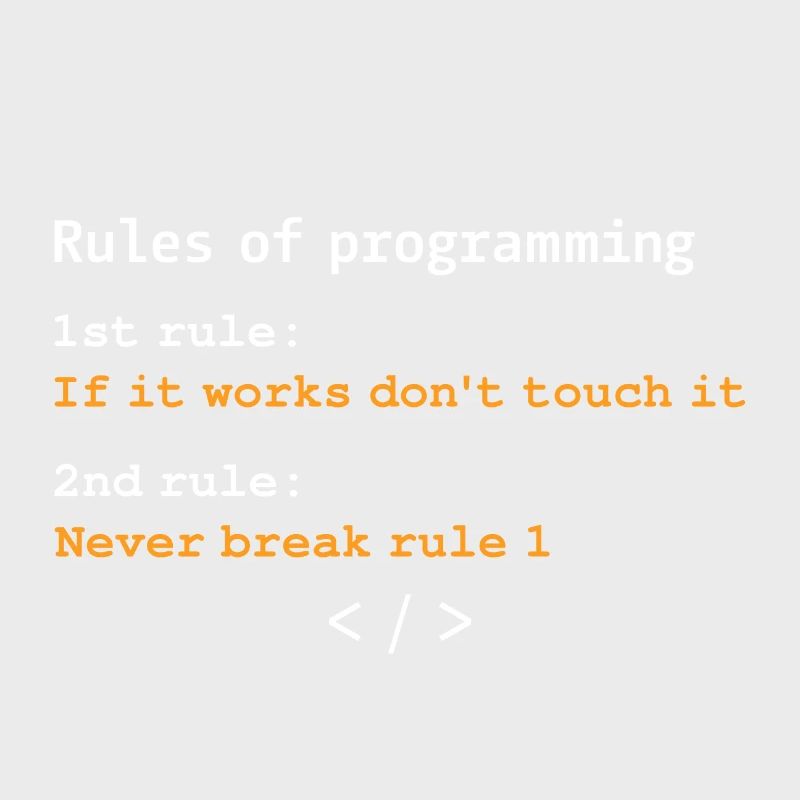 Rules of programming
