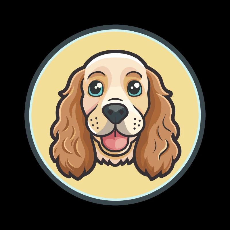 Englischer Cocker Spaniel Hunderasse Karikatur Kawaii