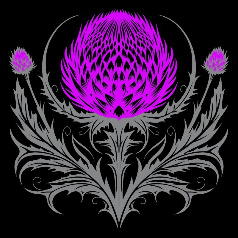 Distel Tattoo Scottish Thistle Botanical Art