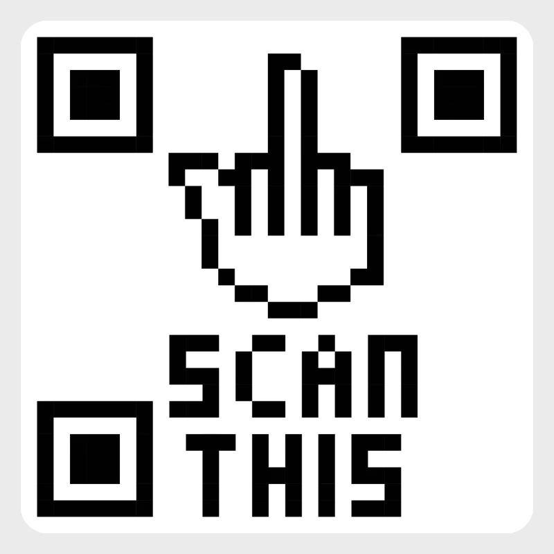 QRcode Mittelfinger