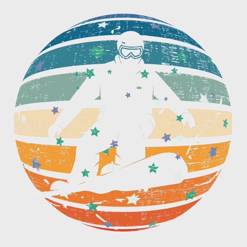 Snowboarder dans la boule de cristal