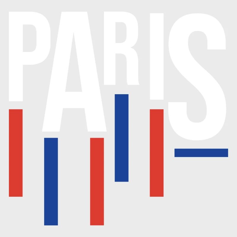 Typographie de Paris avec accents de drapeau