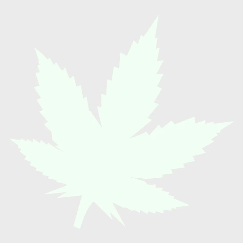 Cannabis Leaf Silhouette Mint