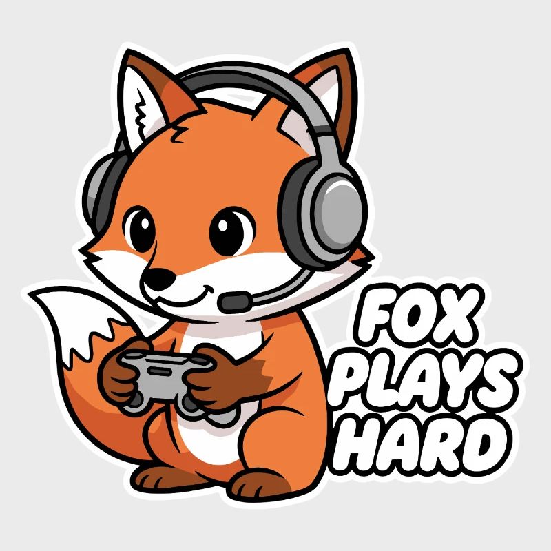 Fox with headset, game hero