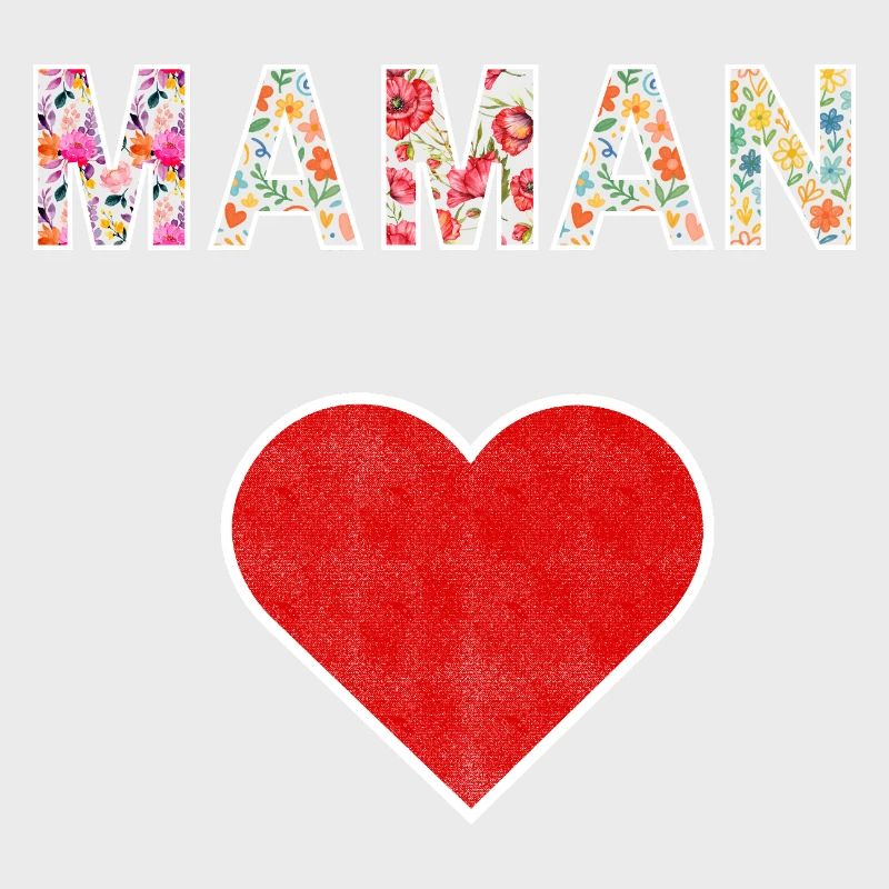 Floral Mom Heart Muttertagsgeschenk