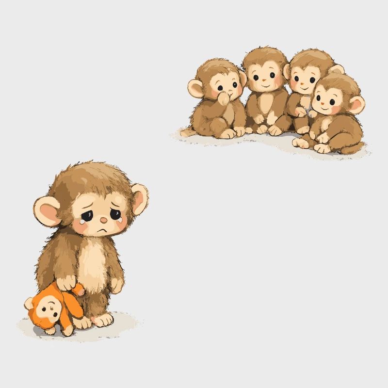 Bébé Singe Punch - Singe Triste Viral