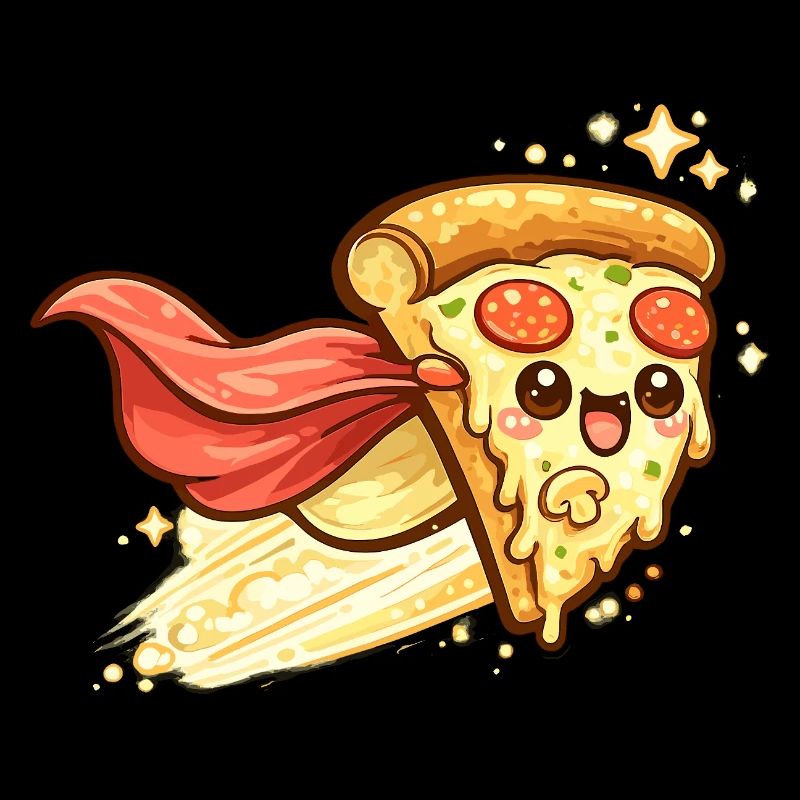 Pizzaheld mit Cape