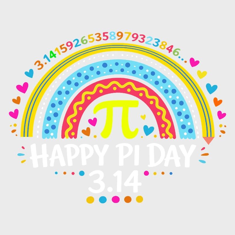 Happy Pi Day Rainbow - Cadeau Prof de Maths & Écol