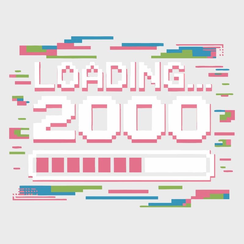 Pixel Retro Design Loading 2000