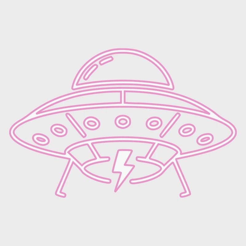 UFO Neon Pink Blitz Party Techno Vektor