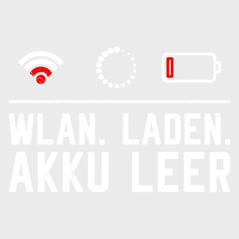 Coder WLAN. LADEN. AKKU LEER LUSTIG