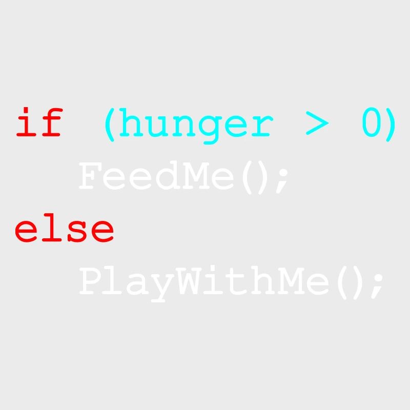 If hunger feed me else play with me - JavaScript
